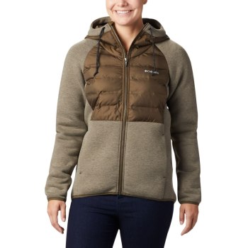 Columbia Northern Comfort Hybrid, Sudaderas Con Capucha Verde Oliva Para Mujer | 734620-YMT